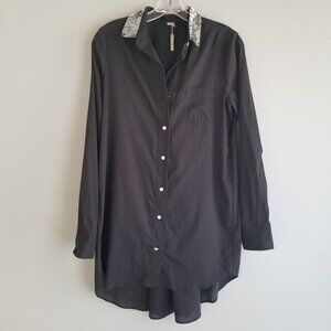 Chan Luu Long Sleeve Blouse--Black